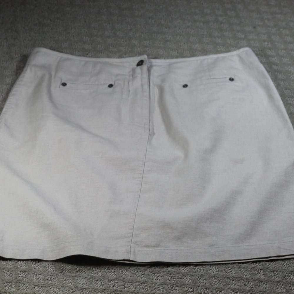 Christopher & Banks Size 12 Beige Linen Skirt